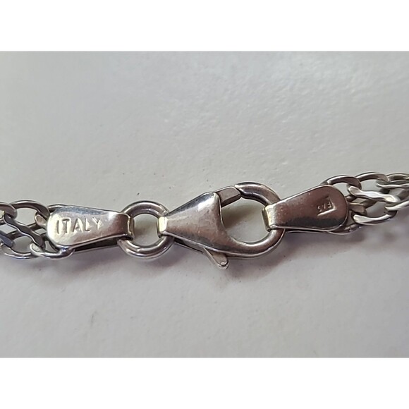 Italian 925 Sterling Silver Chain Bracelet Vintage - Picture 7 of 10